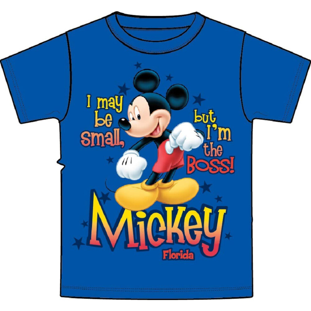 Disney Boss Mickey Toddler Boys T Shirt  Royal 4T