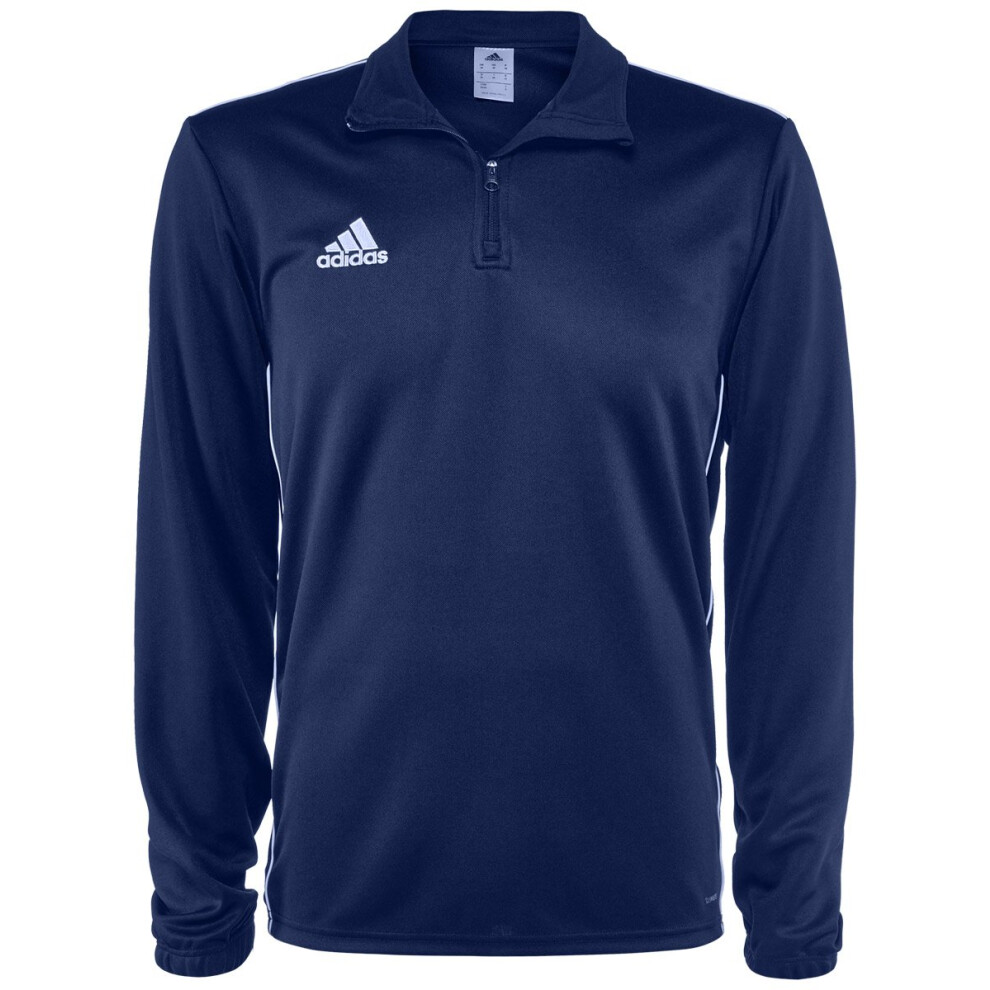 adidas Mens Core 18 Soccer Training Sweatshirt  Dark BlueWhite  Large