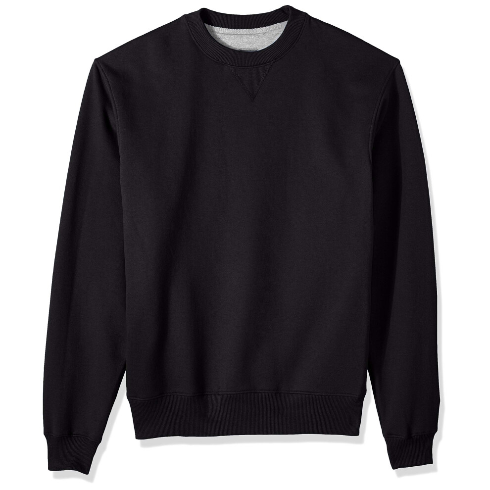 Champion Mens Cotton Max Crew  Black  Small