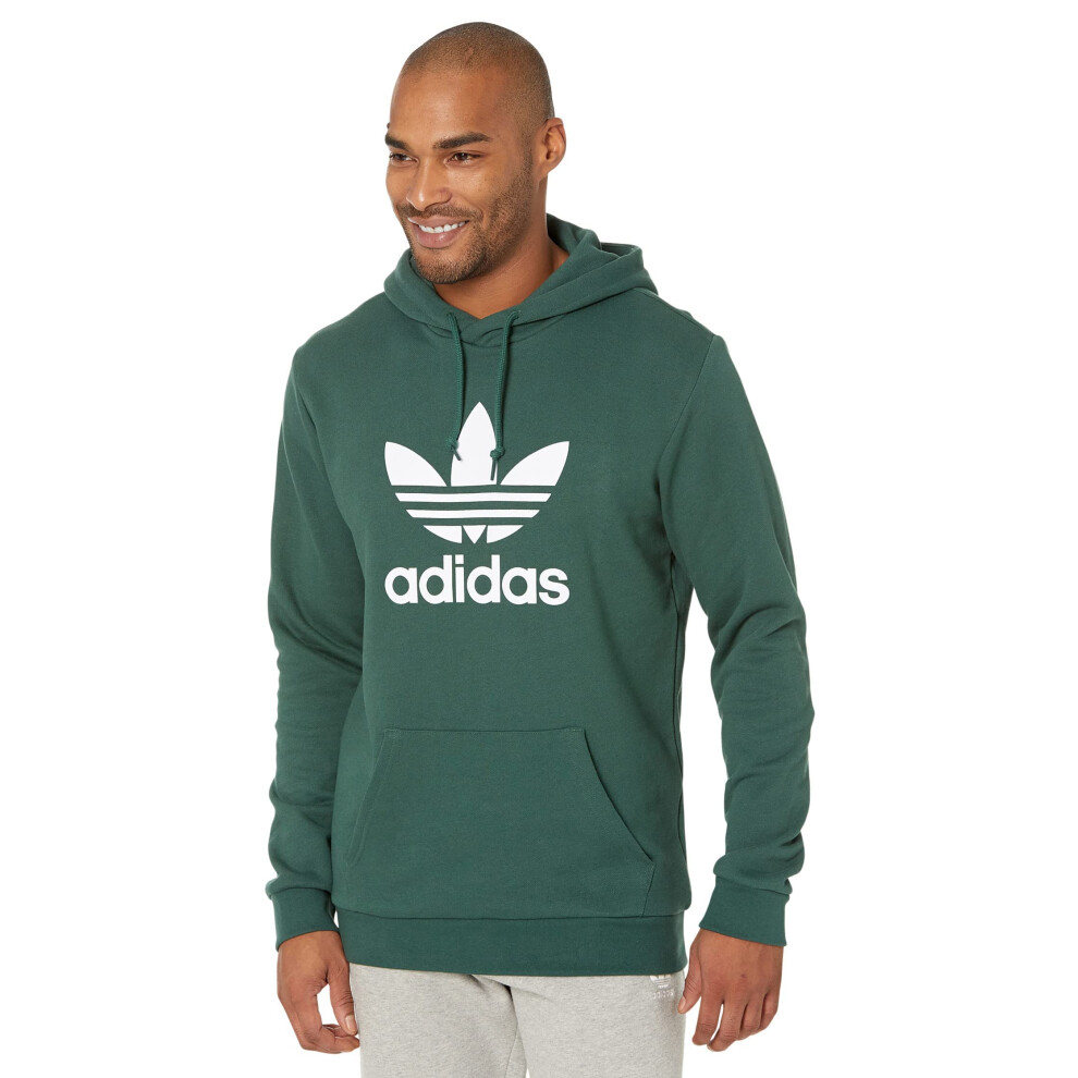 adidas Originals Mens Adicolor Classics Trefoil Hoodie  Mineral Green  Small