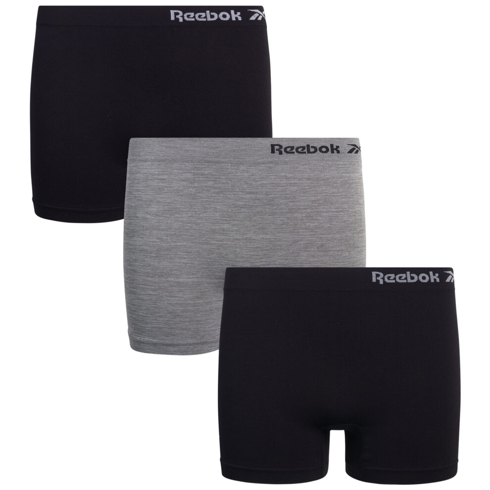 Reebok Girls Underwear  Seamless Cartwheel Shorties 3 Pack  Size Medium  BlackGrey