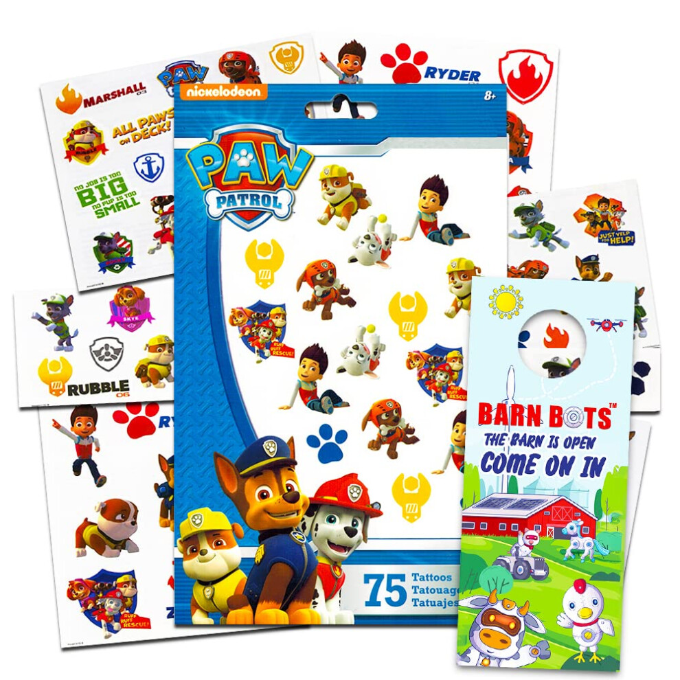 PAW Patrol Tattoos 75 Temporary Tattoos