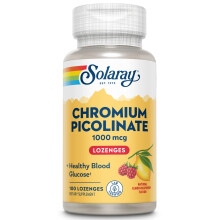 Solaray, Chrompicolinat, Natürliches Zitrone-Himbeere, 1.000 mcg, 100 Lutschtabletten