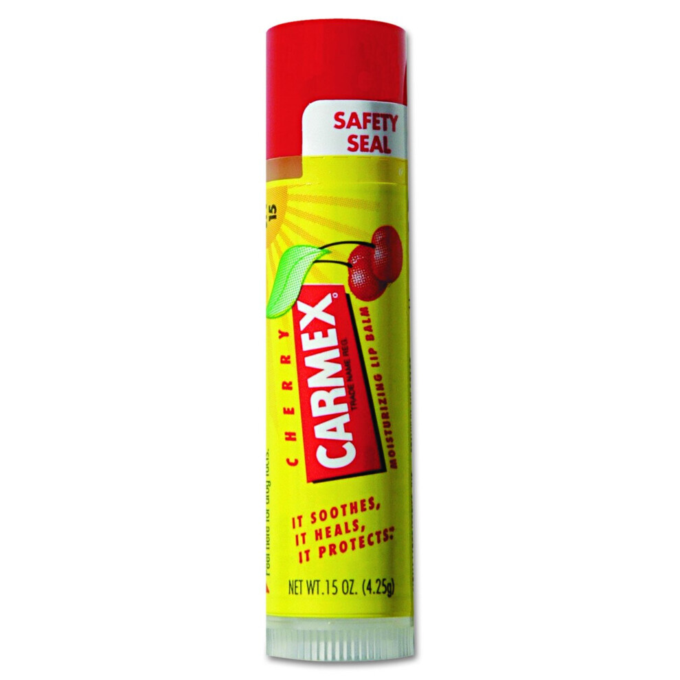 Carmex 00032 Moisturizing Lip Balm  Cherry  015oz  Pack of 24