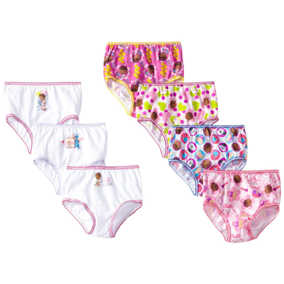 Disney Girls Docmcstuffins  Elena  Minnie  Fancy Jr Underwear Multipacks Inn Sizes 23t  4t  4  6 And 8 Briefs  7pack Docmcstu