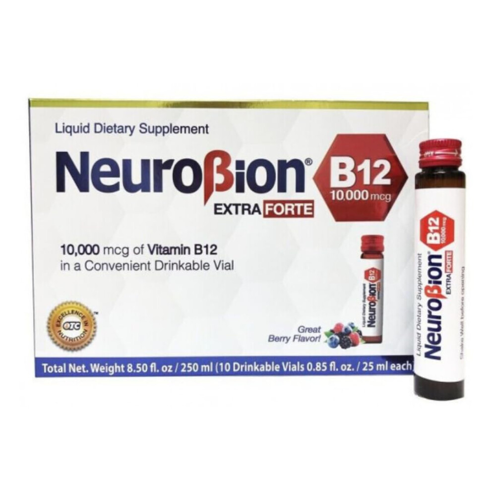 Neurobion Extra Forte B12 10 000 mcg Vials  Liquid  Extreme Powerful 10 Vials per Box