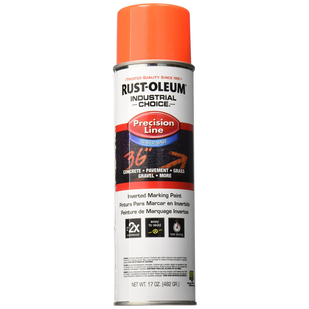 RustOleum Corporation 203037 M1800 Fluorescent RedOrange Gloss 17 OZ Spray  1 Pound Pack of 1