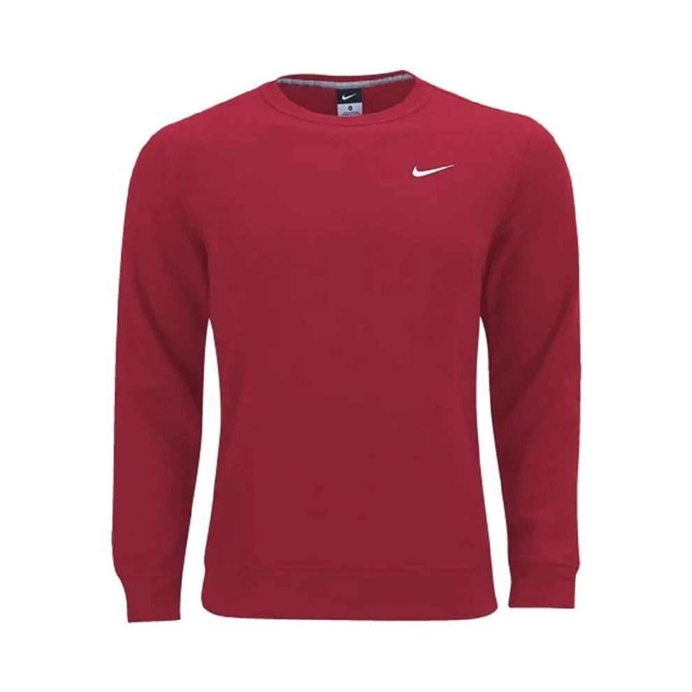 NIKE MENS CLUB CREW SWEATSHIRT Red  Small