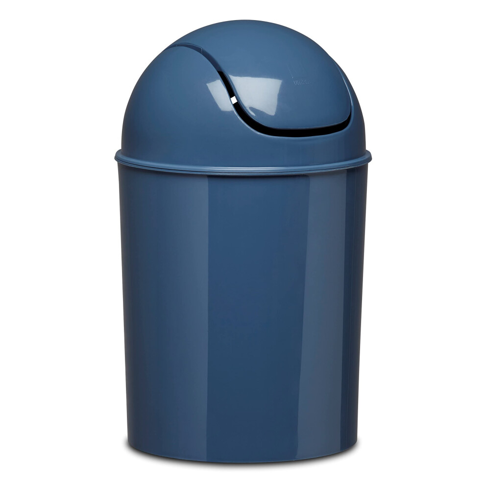 Umbra Blue Mini Waste Can 5L with Swing Lid  Mist  1