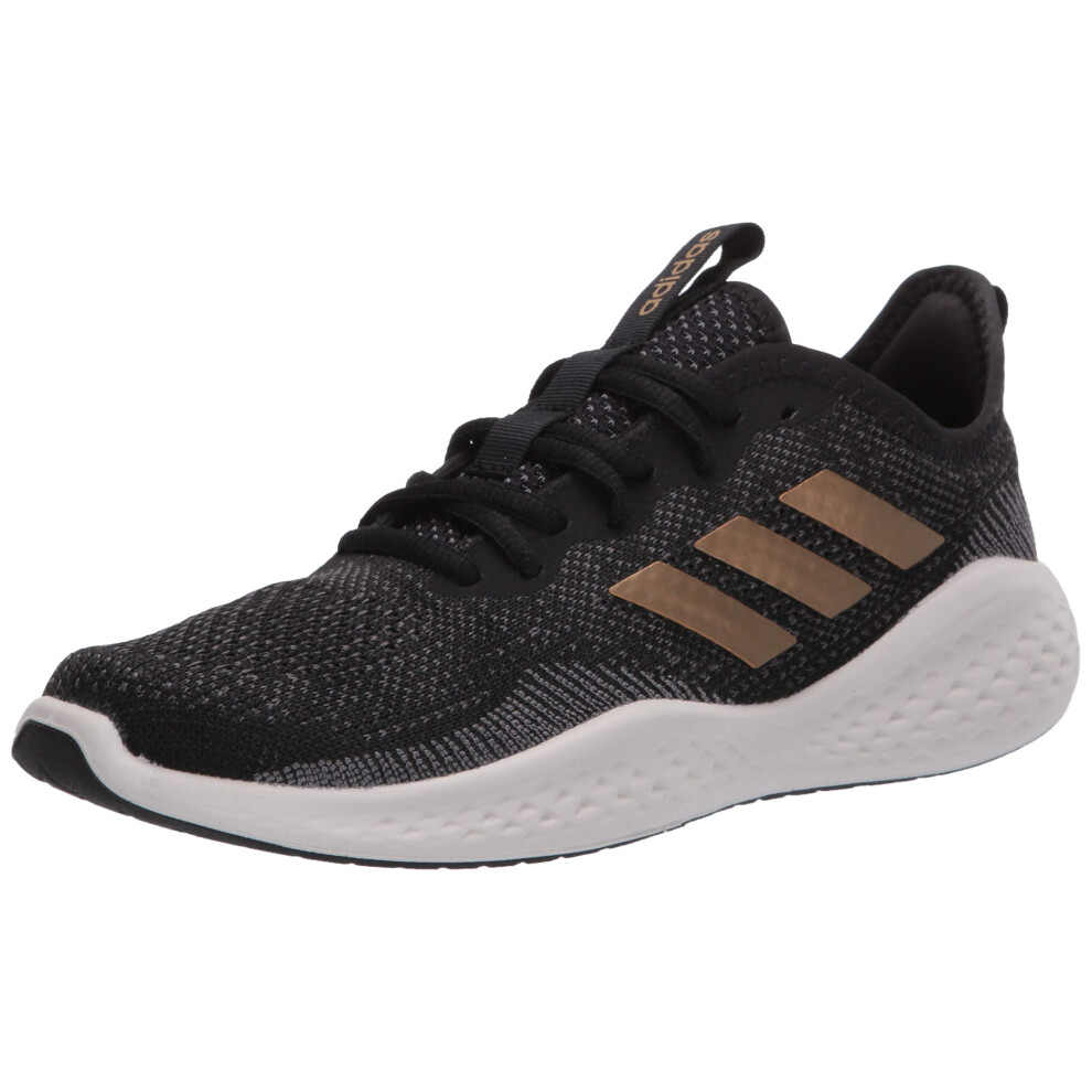 adidas Womens Fluidflow Running Shoe  core BlackTactile Gold MetGrey Six  5 M US