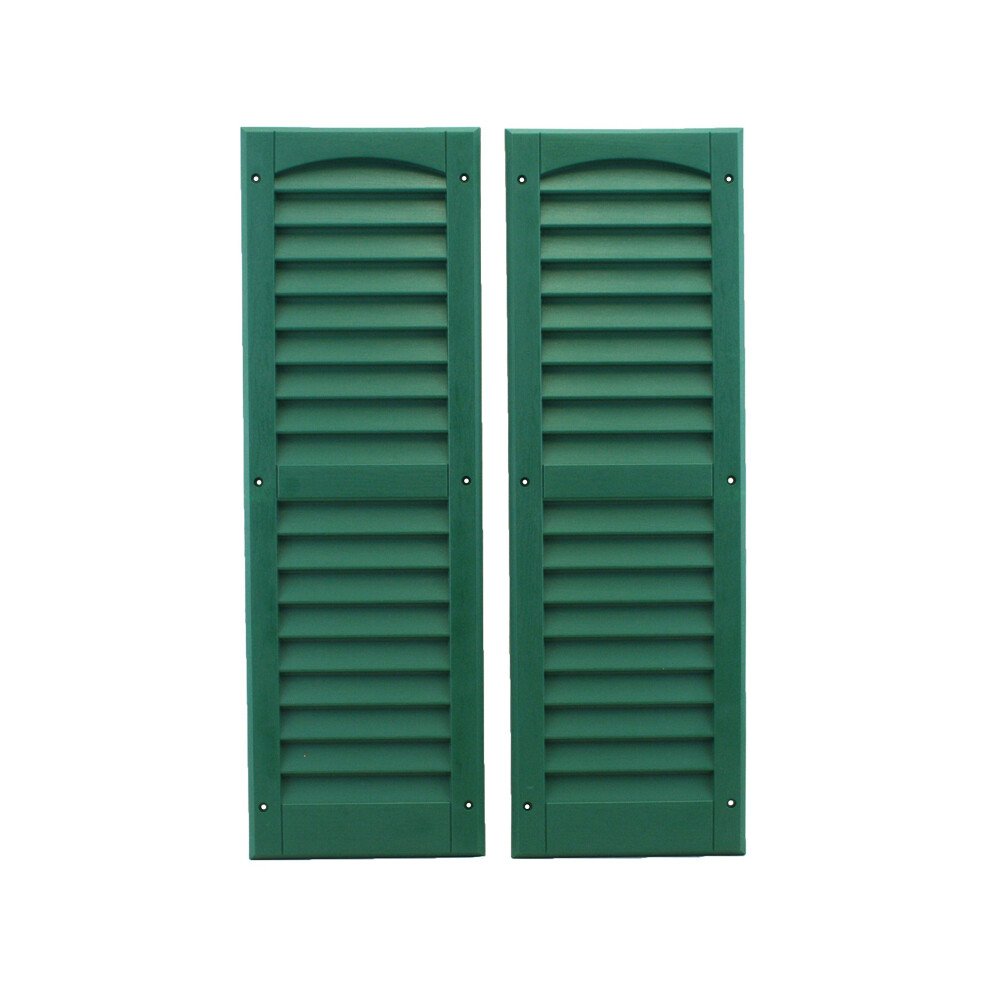 Shed Windows and More Louvered Shed or Playhouse Shutters Green 9 X 27 1 Pair