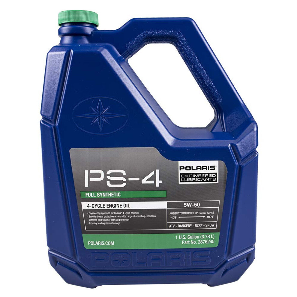 Polaris 1 Gallon PS4 Full Synthetic Oil 4Cycle 5W50 2876245 OEM For ACE General Ranger RZR Sportsman