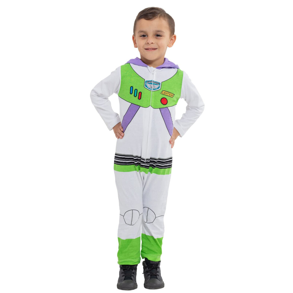 Disney Pixar Toy Story Buzz Lightyear Toddler Boys Zip Up Cosplay Coverall 2T