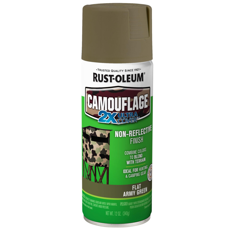 RustOleum 279176 Camouflage 2X Ultra Cover Spray Paint  12 oz  Army Green