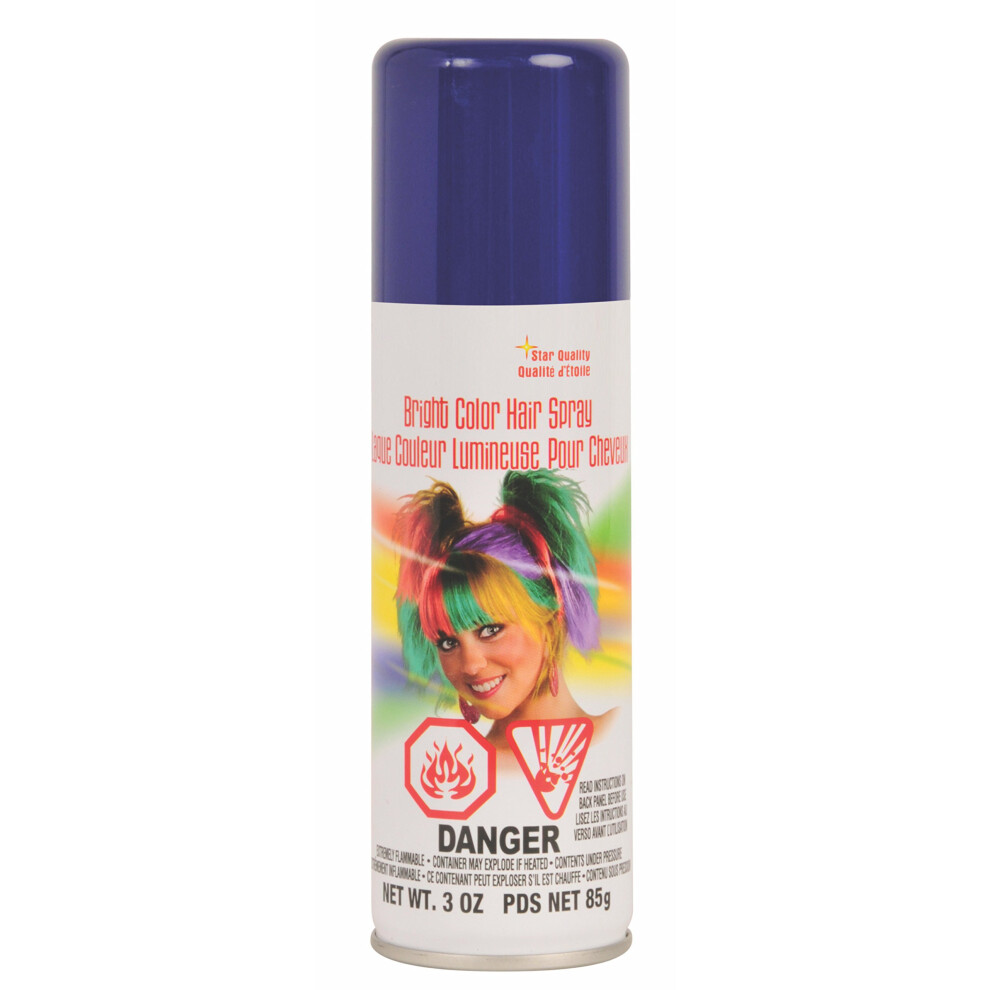 Rubies Bright Color Hairspray  Blue   3 Ounce Pack of 1