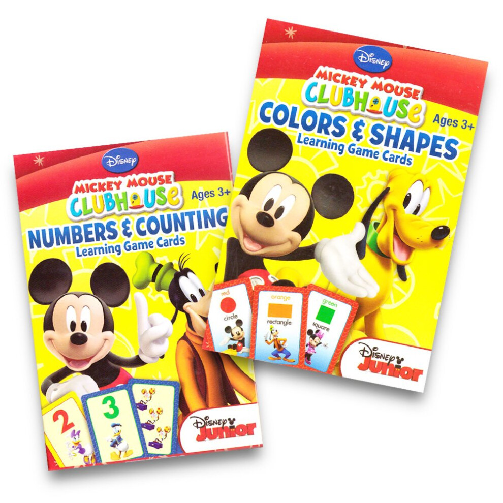 Mickey Mouse Clubhouse Learning Card Games Bundle  Numbers  Counting  Colors  Shapes