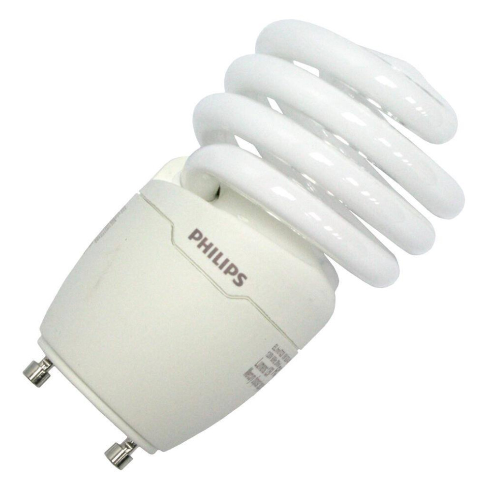 Philips Lighting 454207 ELmdTQS Energy Saver Compact Fluorescent Lamp 18 Watt GU24 Base 1250 Lumens 80 CRI 2700K Warm White