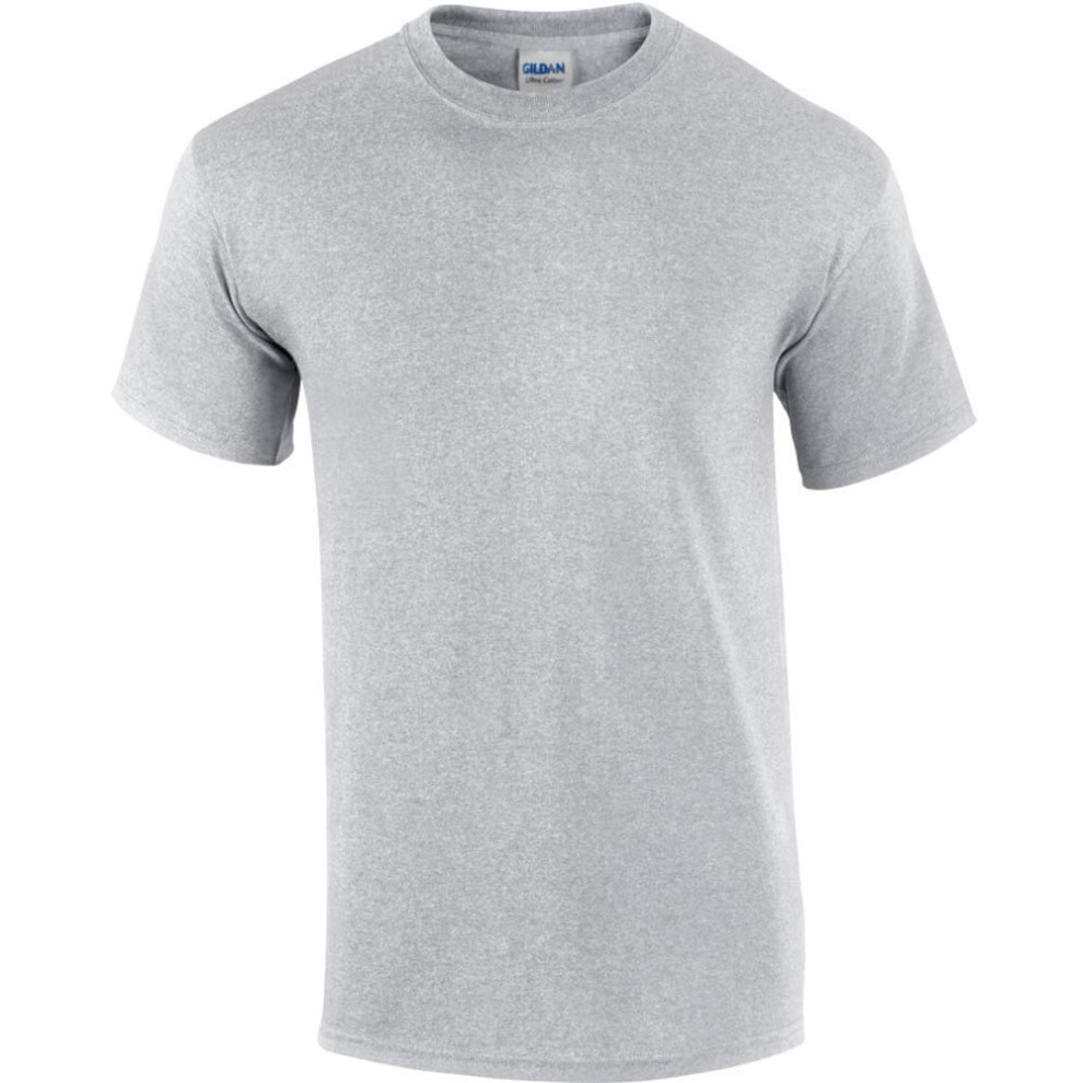 Gildan Mens Ultra Cotton Crewneck TShirt  Sport Grey  2XLarge