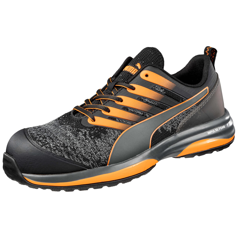 PUMA Mens Charge Industrial Shoe  BlackOrange Eh  12