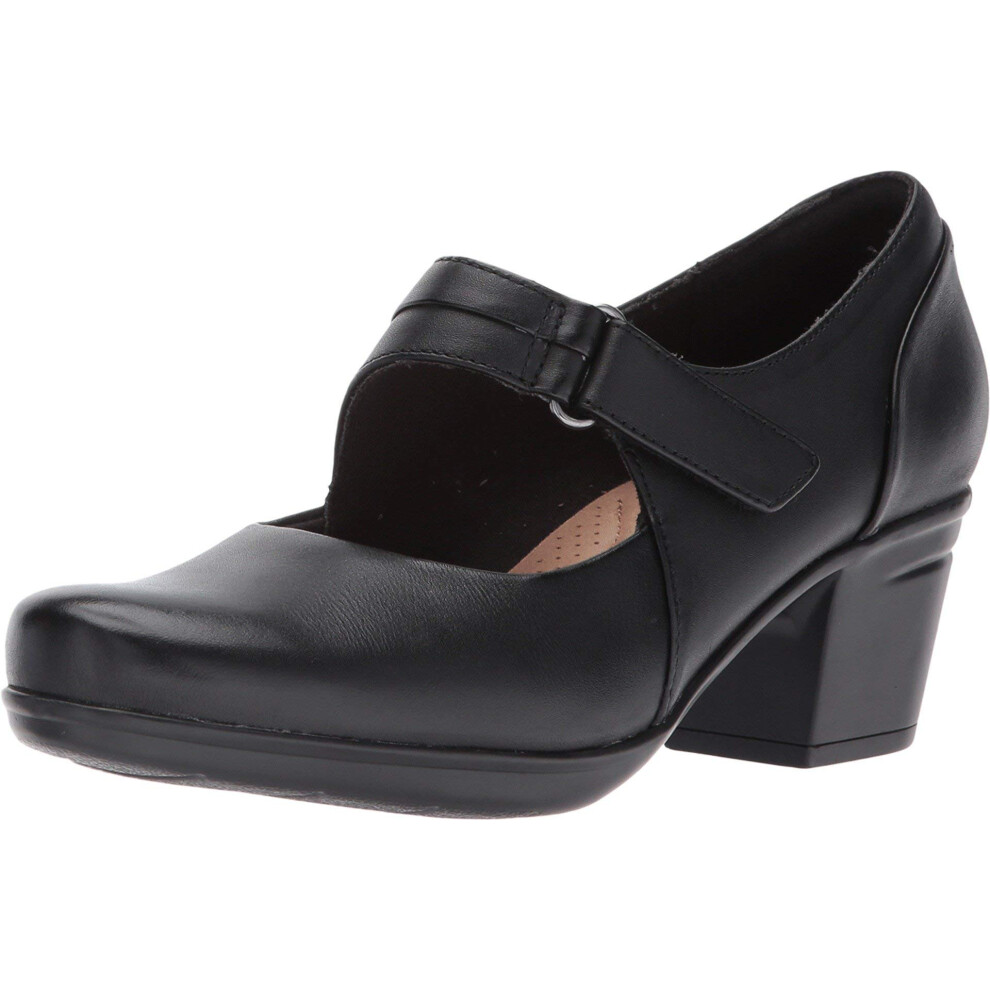 Clarks Womens Emslie Lulin Pump  Black  95 M US