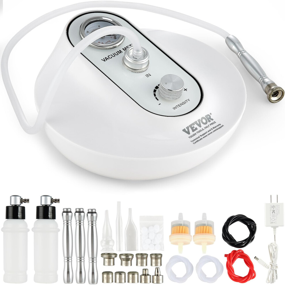 VEVOR Diamond Microdermabrasion Machine  3 in 1 Professional Dermabrasion Machine with 70cmHg Maximum Suction  9 Diamond Tips  2