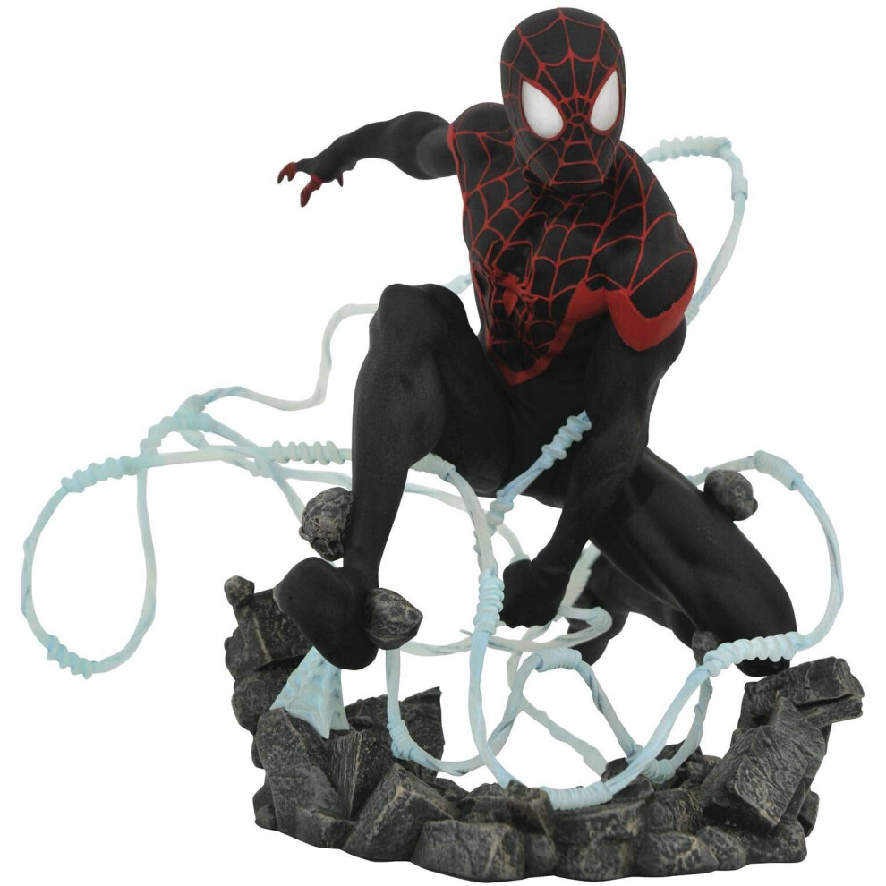 Marvel Premier Collection Mile Morales SpiderMan Statue  Multicolor  9 inches