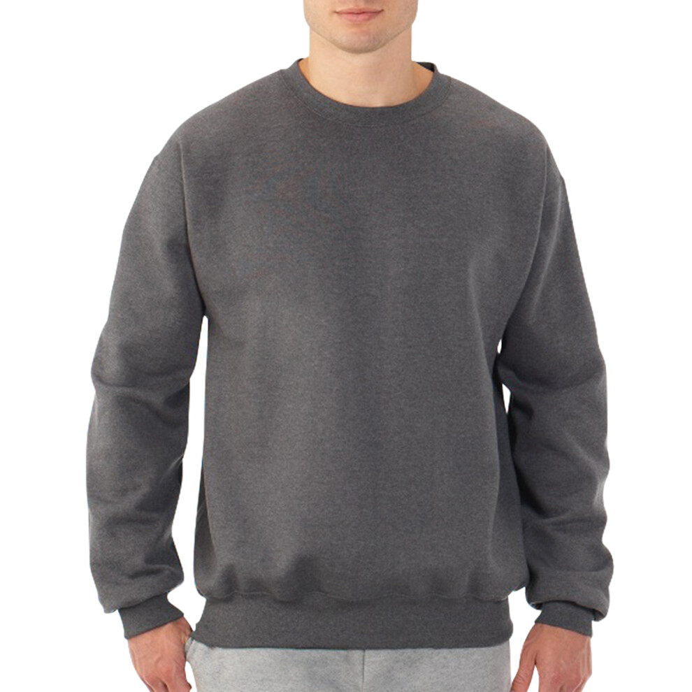 Fruit of the Loom Best Collection8482 Mens Fleece Crew XLarge Charcoal Heather