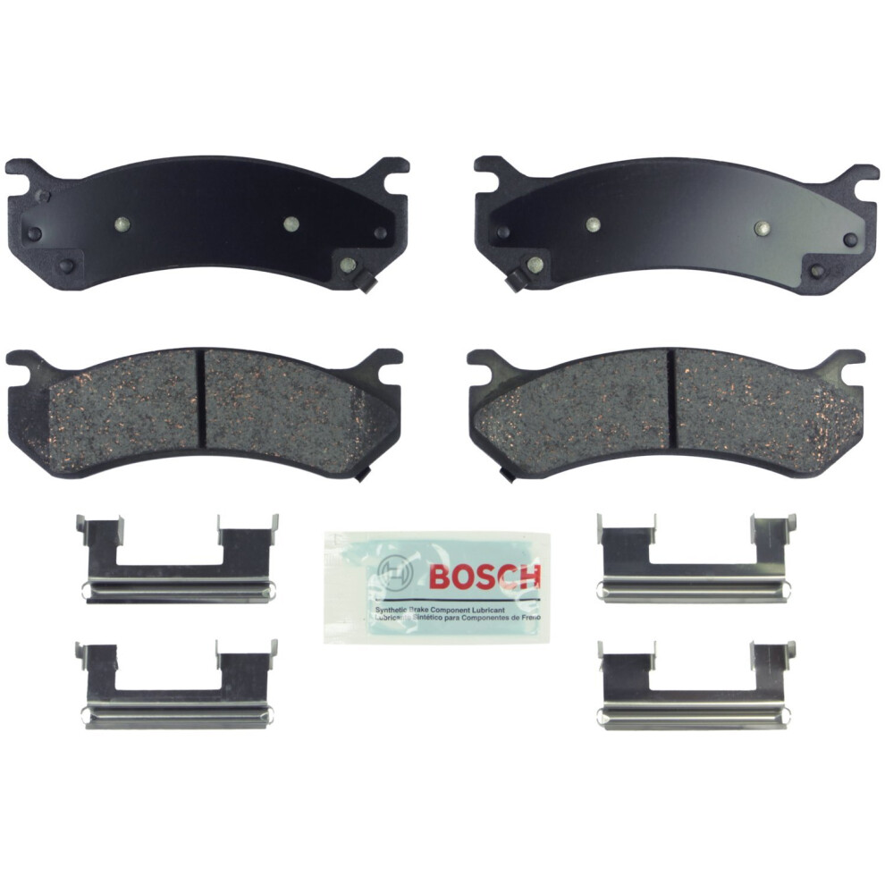 BOSCH BE785H Blue Ceramic Disc Brake Pad Set With Hardware  Compatible With Select Cadillac Escalade Chevrolet Avalanche  Expr