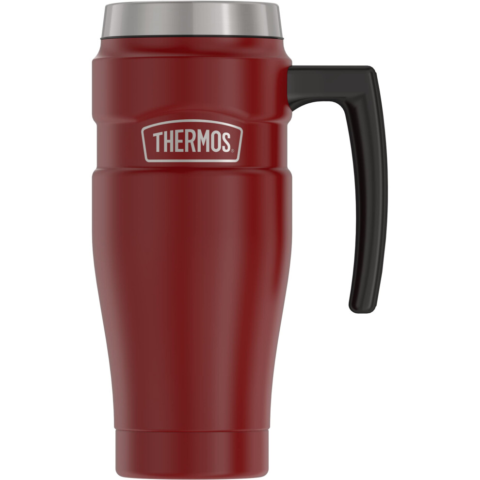 THERMOS Stainless King VacuumInsulated Travel Mug  16 Ounce  Rustic Red