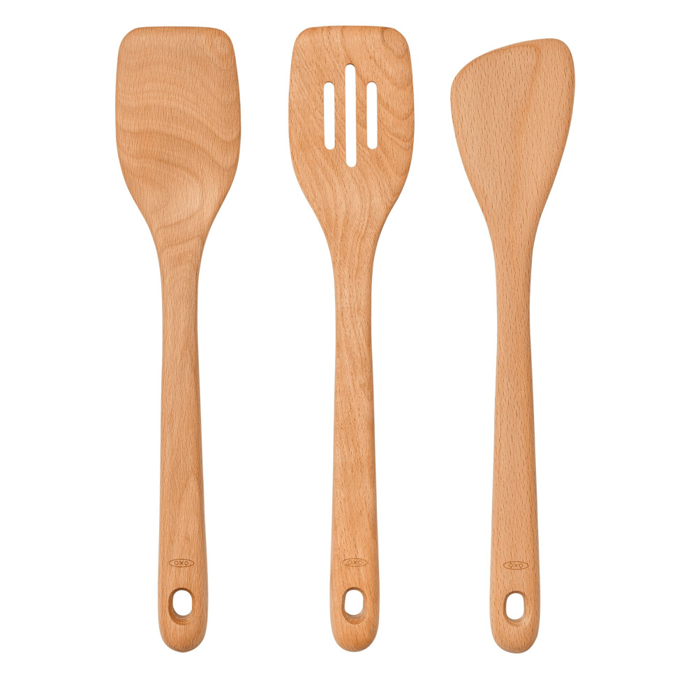 OXO 3 Piece Good Grips Wooden Turner Set  large