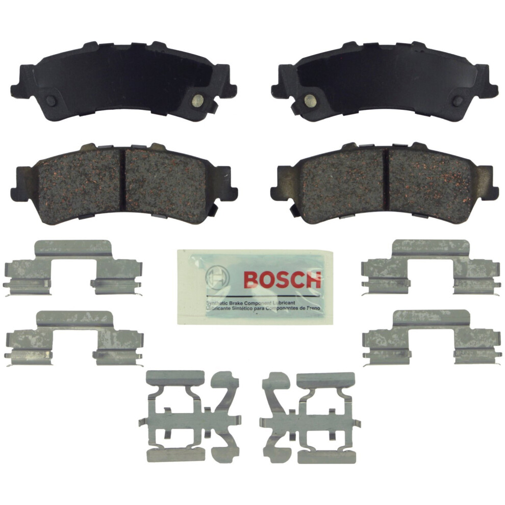 BOSCH BE792H Blue Ceramic Disc Brake Pad Set With Hardware  Compatible With Select Cadillac Escalade Chevrolet Astro  Silverad