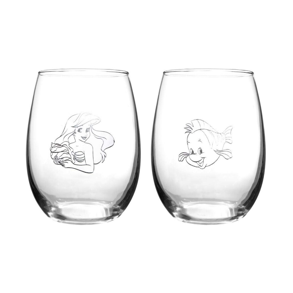 Disney Classics Collectible Stemless Tumbler Glass Sets  16 Ounces  Set of 2 Bambi