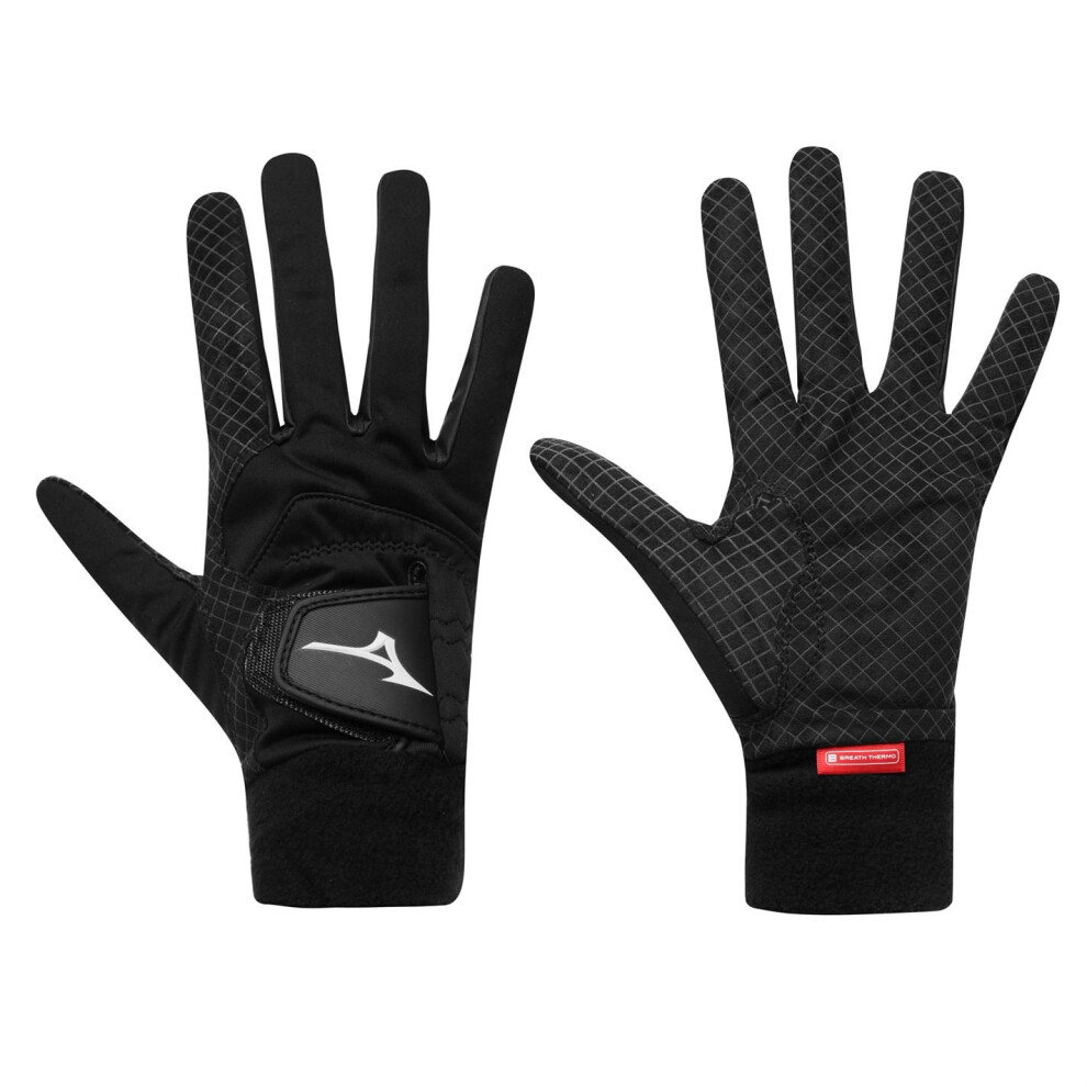 Mizuno 2018 ThermaGrip Mens Golf Glove  Pair  Black  MediumLarge