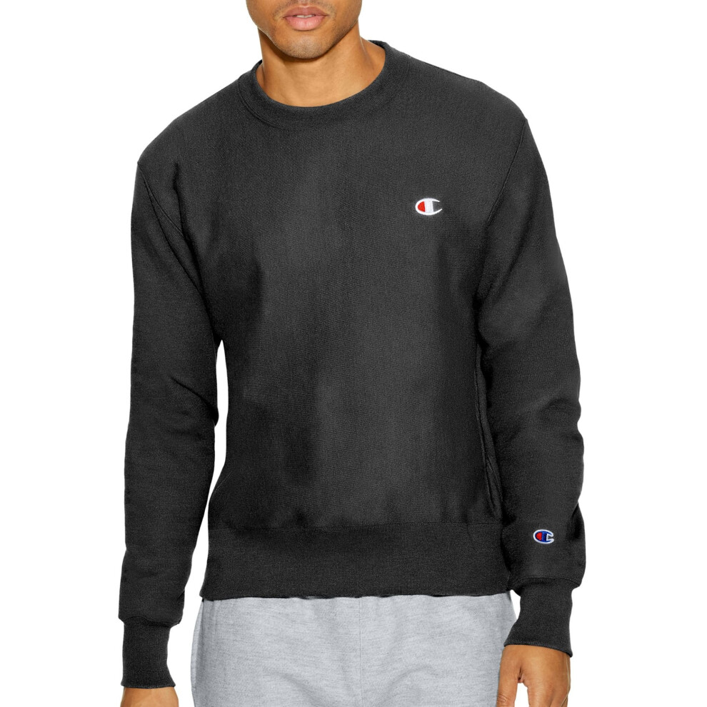 Champion Mens Reverse Weave Sweatshirt  Black 1  XXLarge