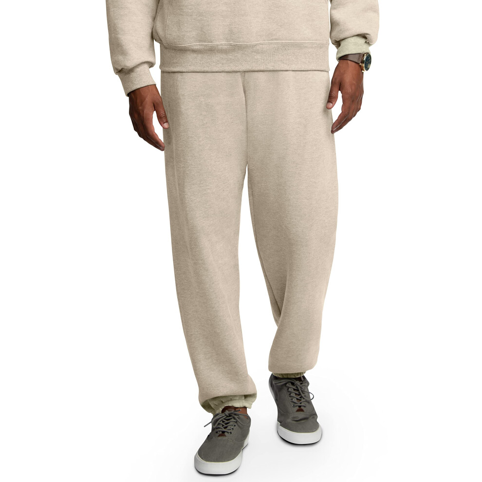 Fruit of the Loom Mens Eversoft Fleece Sweatpants  Joggers  SweatpantsKhaki Heather  4XLarge