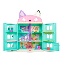 Gabby's Dollhouse Purrfect Puppenhaus mit 15 Teilen, einschlielich Spielzeugfiguren, Mbelzubehr und Geruschen, Kinderspielzeug fr Kinder ab 3 Ja
