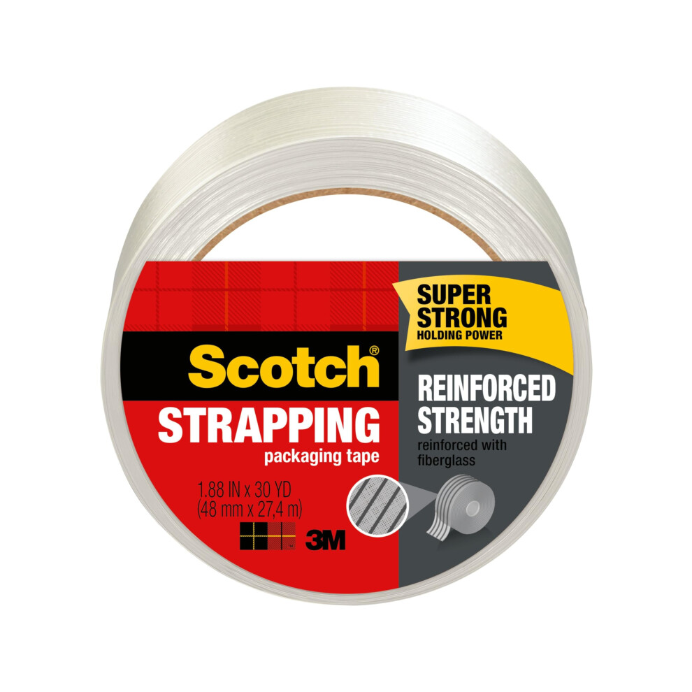 Scotch Reinforced Strength Shipping Strapping Tape  188x 30 yd  1 RollPack 895030