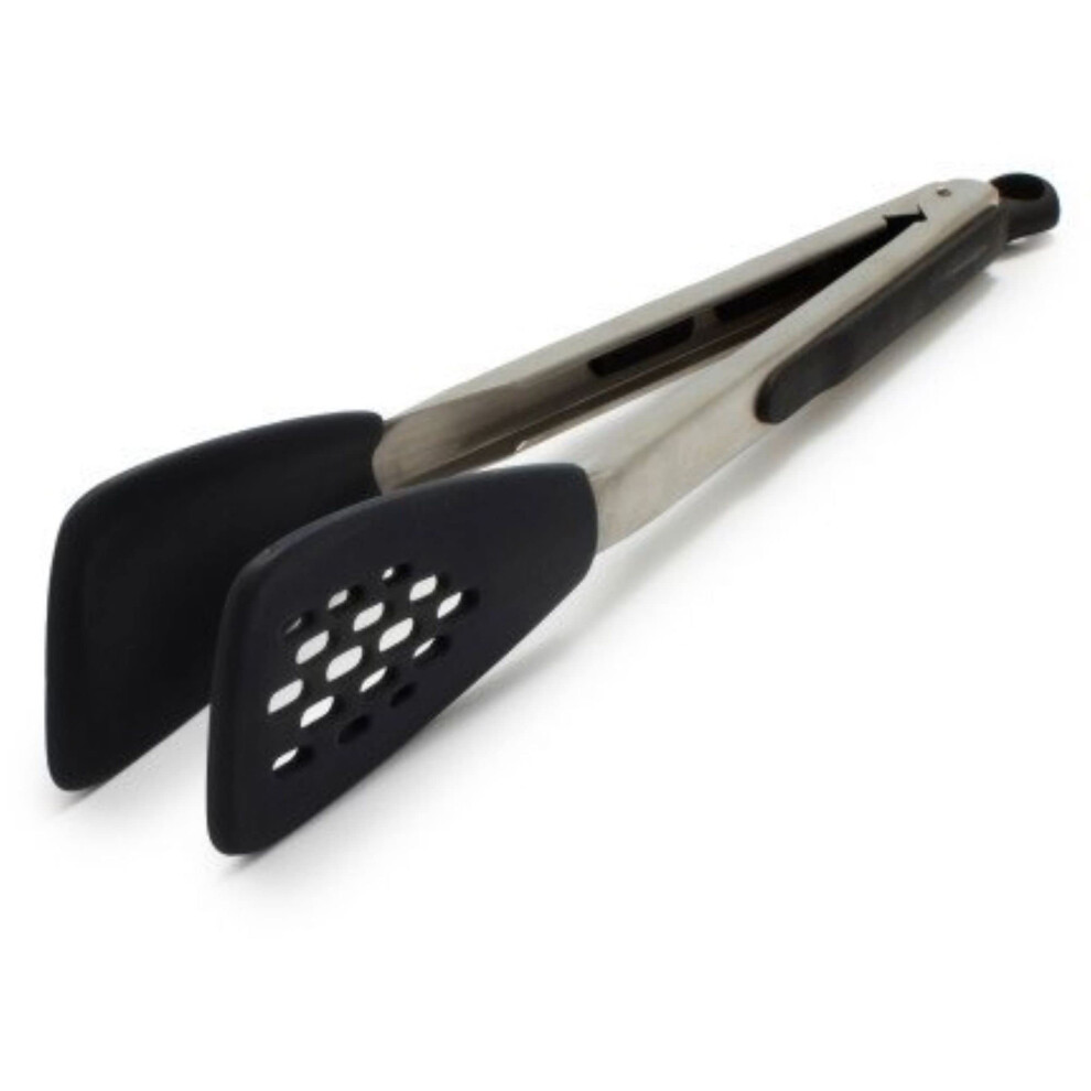 OXO Good Grips Silicone Flexible Tongs Stainless Black