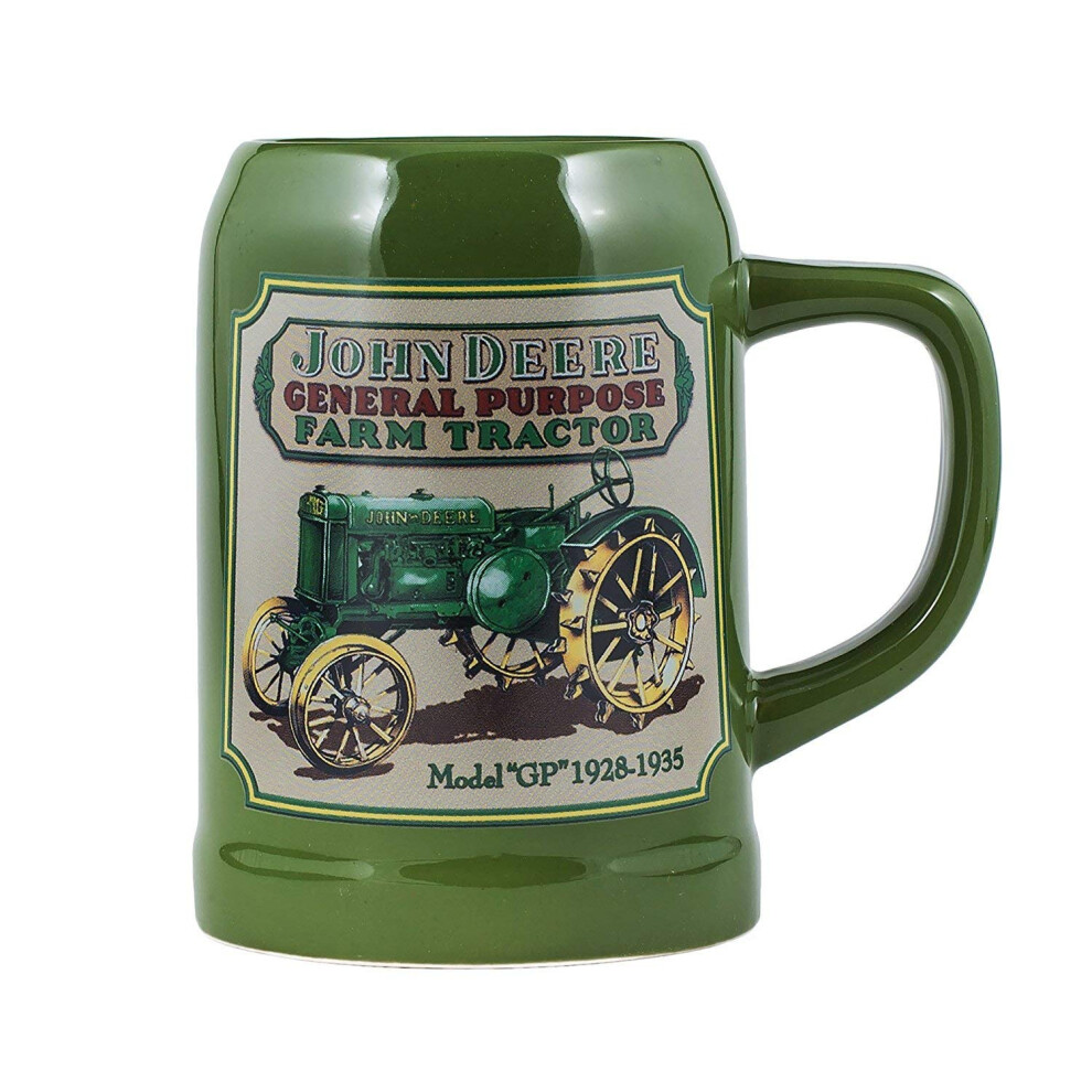 John Deere Licensed Green Tractor 17 Ounce Ceramic Stoneware Coffee Mug