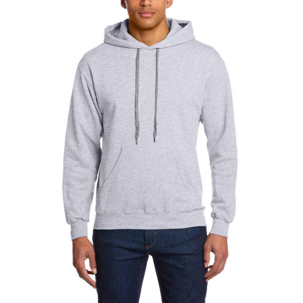 Fruit of the Loom Mens Hooded Pullover Sweatshirt  Heather Grey  XXLarge Brand Size 6062