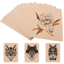 Tattoo Hautpraxis - Autdor 20Stk Leere Tattoo Praxis Haut Doppelseitige Fake Haut 7.4x5.6"