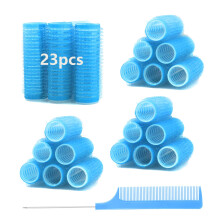 MOODKEY 24PCS Zelfklevende Kleine Haarrollers Set Heatless Roller Professionele Haarstyling
