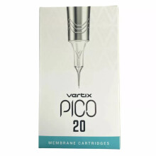 Vertix - Pico Membrane Cartridge Naalden - 1 Ronde Liner - 0.25mm Lang Taper - Maximal Inktstroom & Verzadiging (20 Stuks)