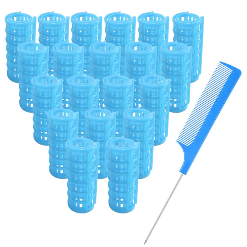 20PCS Plastic Haarrollers Set 2.5cm/1in Hitloze Rollers Haar Krullers Zelfklevende Rollers