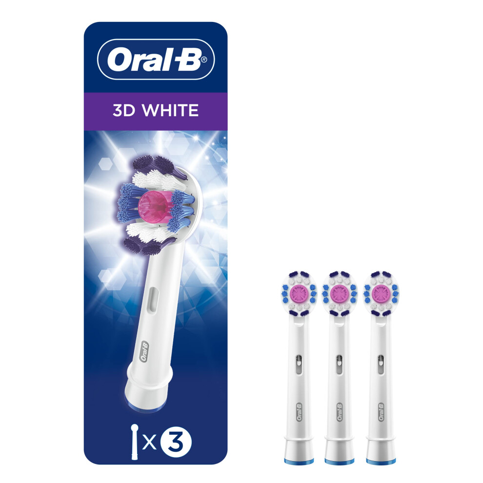 OralB 3D White Electric Toothbrush Replacement Brush Heads Refill  3 Count