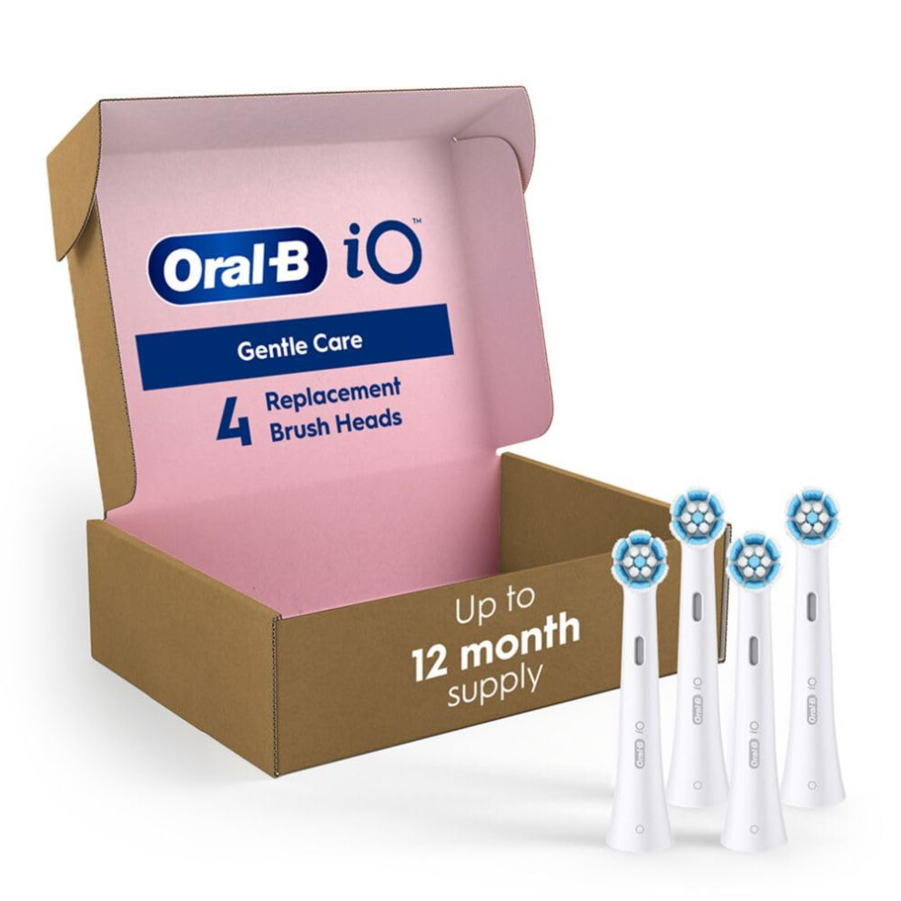 OralB iO Series Gentle Care Replacment Brush Head Series Electric Toothbrushes  White  4 Count