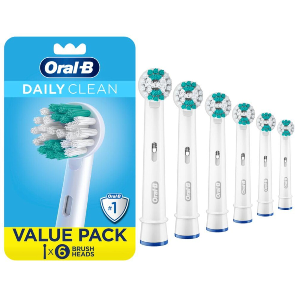 OralB Daily Clean Electric Toothbrush Replacement Brush Heads Refill  6 Count