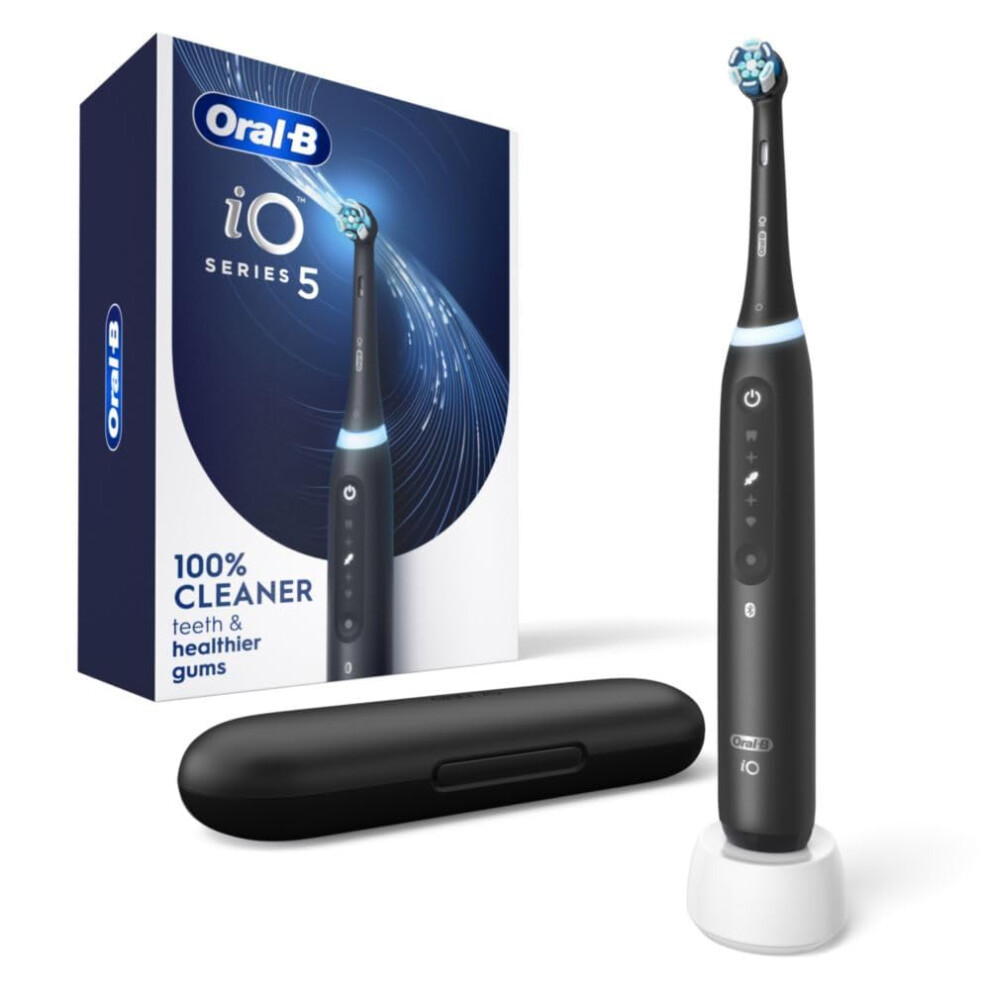 OralB iO Series 5 Electric Toothbrush with 1 Brush Head  Rechargeable  Black