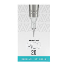 Vertix - Pico Membrane Cartridge Naalden - 1 Ronde Liner - 0.20mm Lang Taper - Maximal Inkstroom & Verzadiging (20 Stuks)