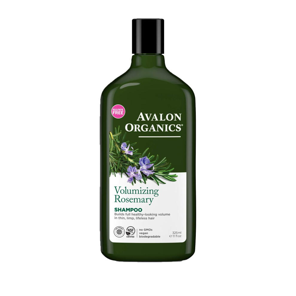 Avalon Organics Shampoo  Volumizing Rosemary  11 Fluid Ounce Pack of 2